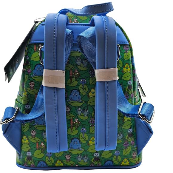 Loungefly X Pixar Disney A Bug\'s Life Green Mini Backpack Character Flik Dot NEW main image 8